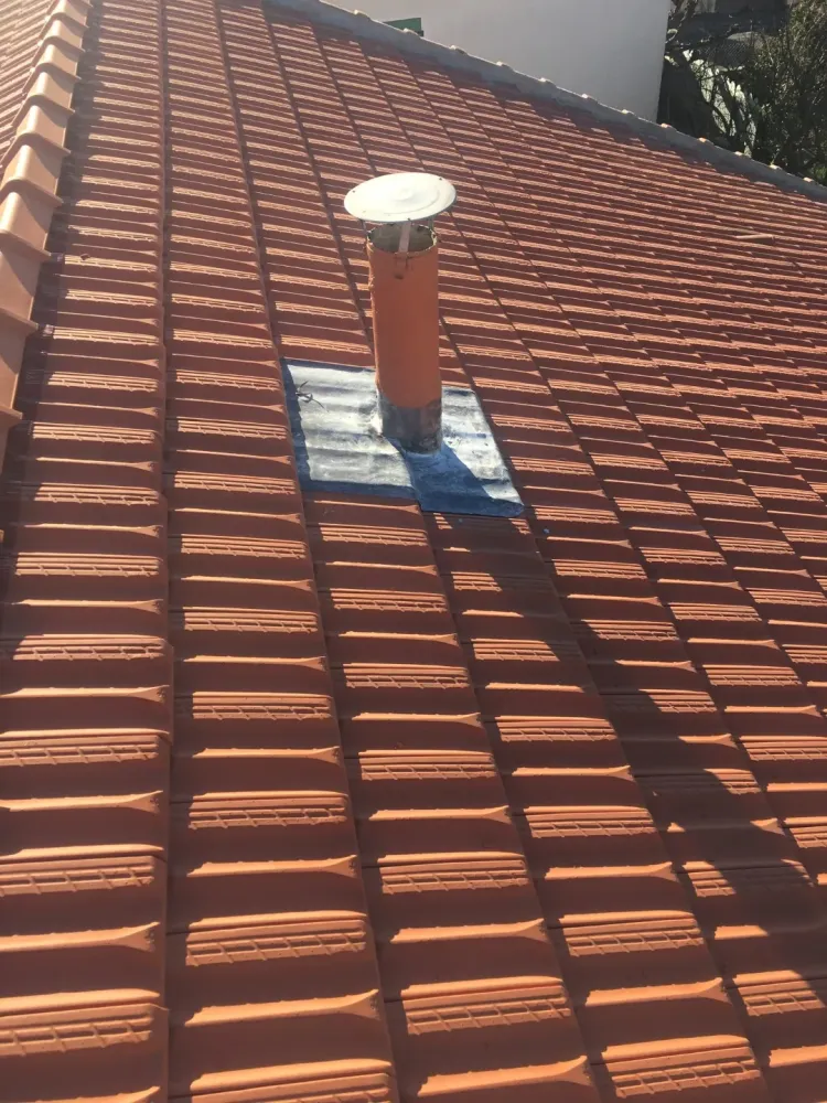 Tuile et cheminee protection